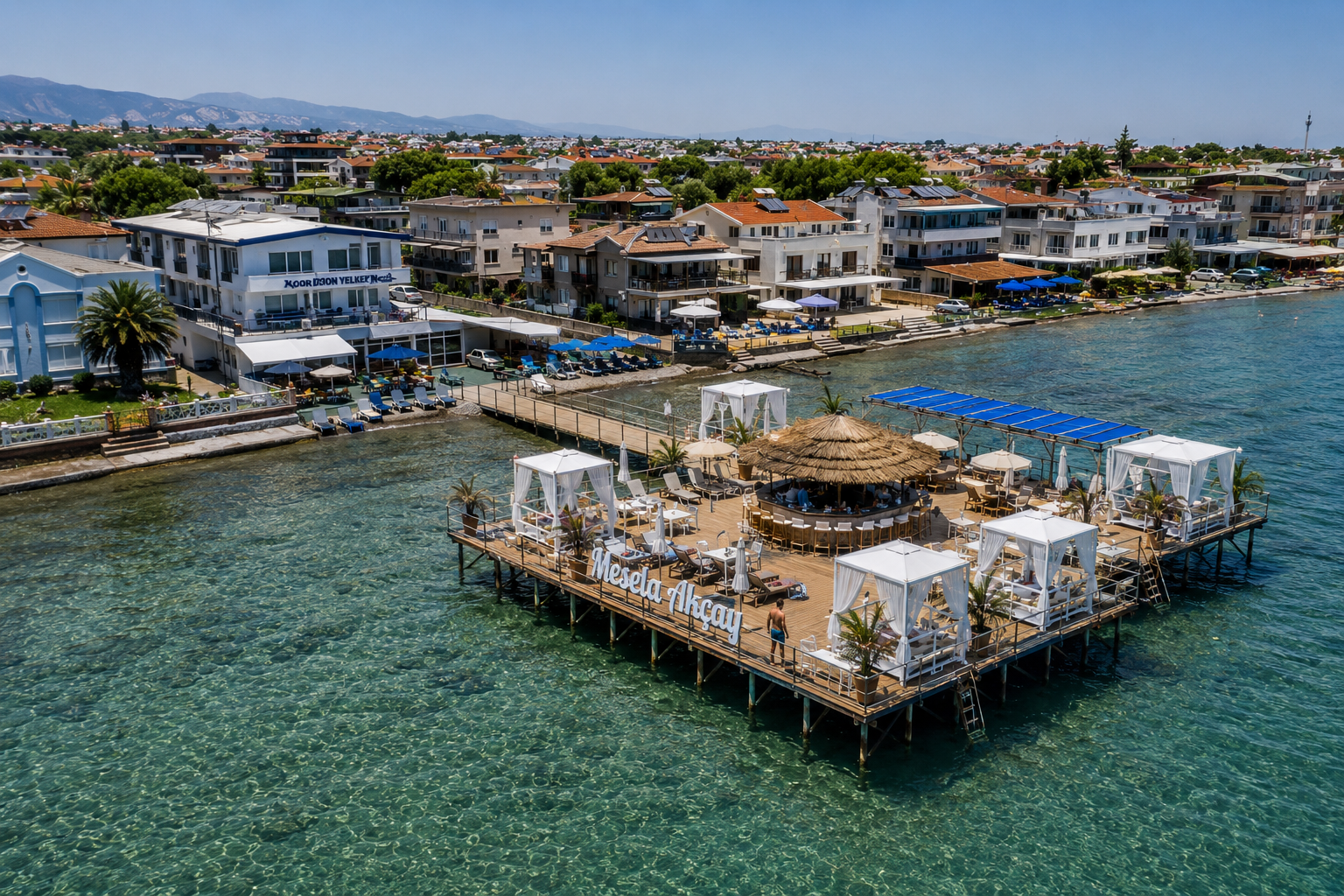 Akçay Mesela Beach drone sahil manzarası